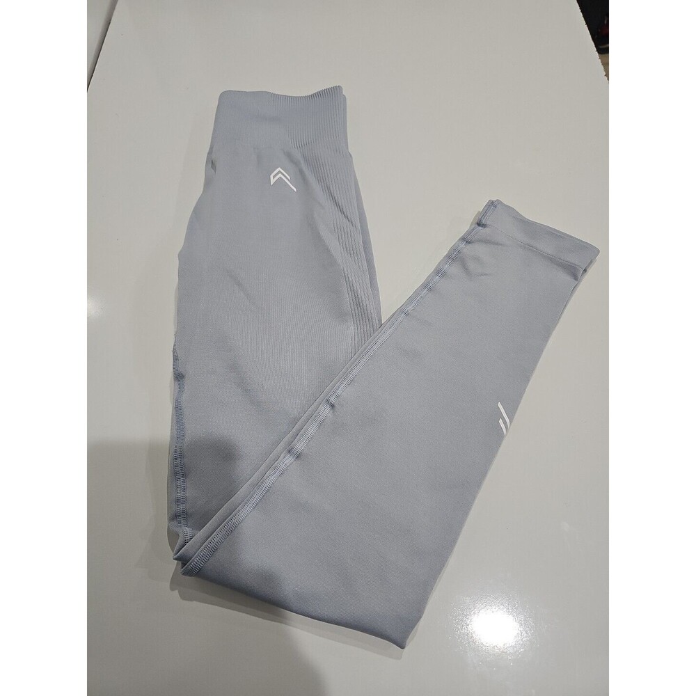 ONER ACTIVE Effortless Seamless Compression Leggings Size Medium Light Blue Gray